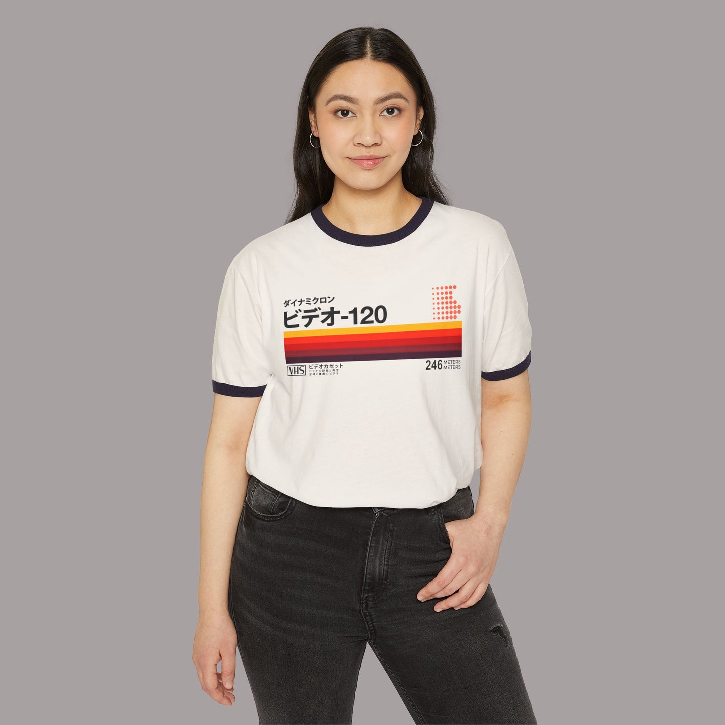 Retro Japanese VHS Tape 80's Ringer T-Shirt