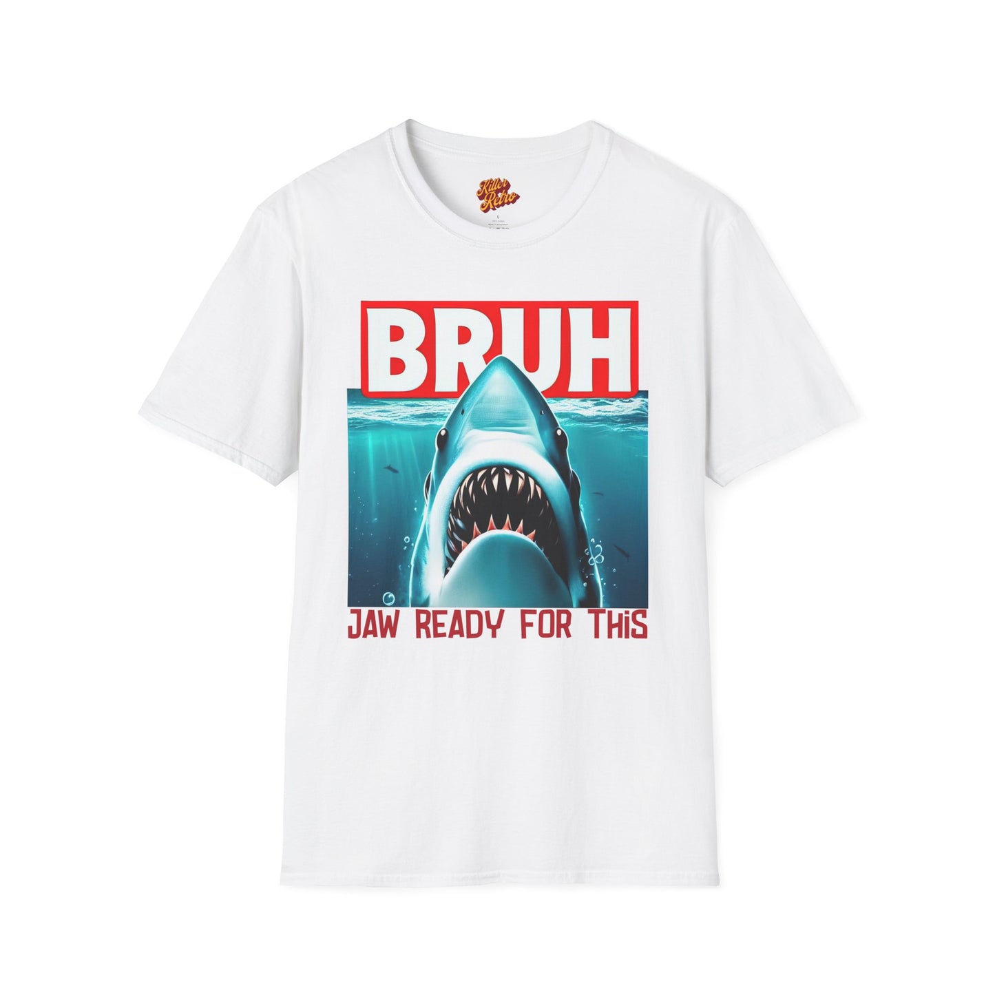 Funny Jaw-Ready Shark T-Shirt. Casual Humor Shirt