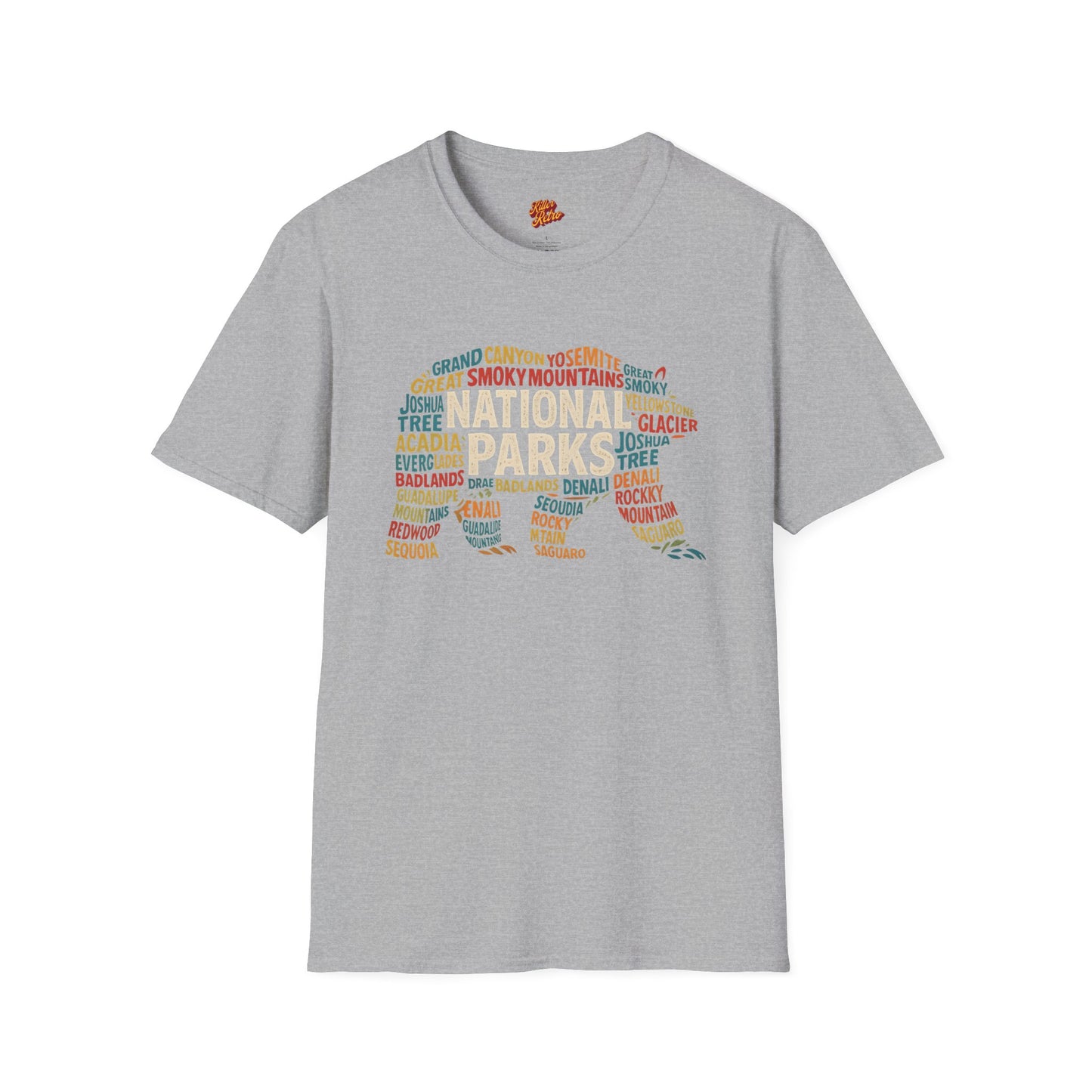 Retro National Parks Bear Graphic T-Shirt - Nature Lover Apparel
