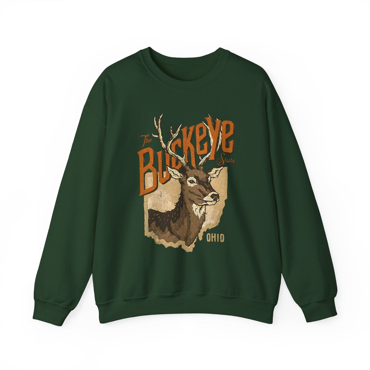 Buckeye State Ohio Crewneck Sweatshirt | Vintage Style Apparel