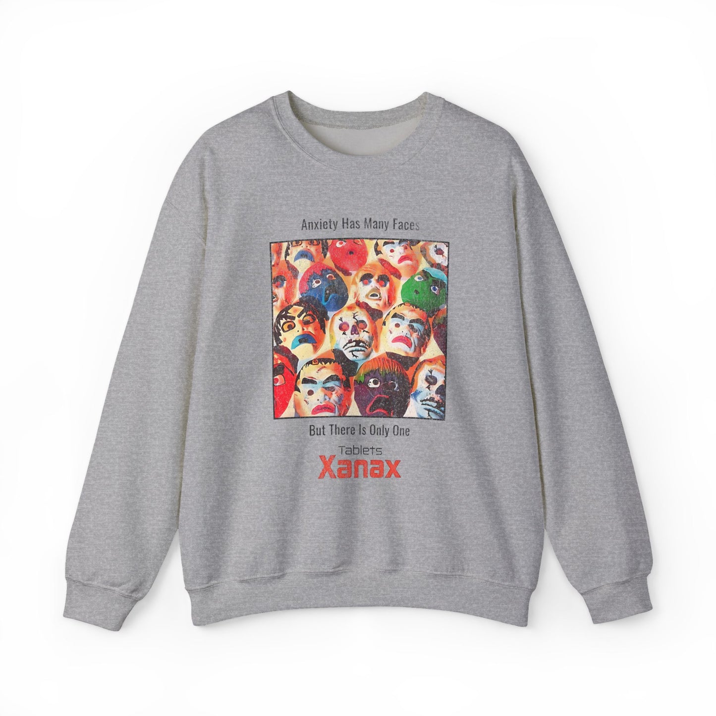 Anxiety Has Many Faces Retro Xanax Sweatshirt