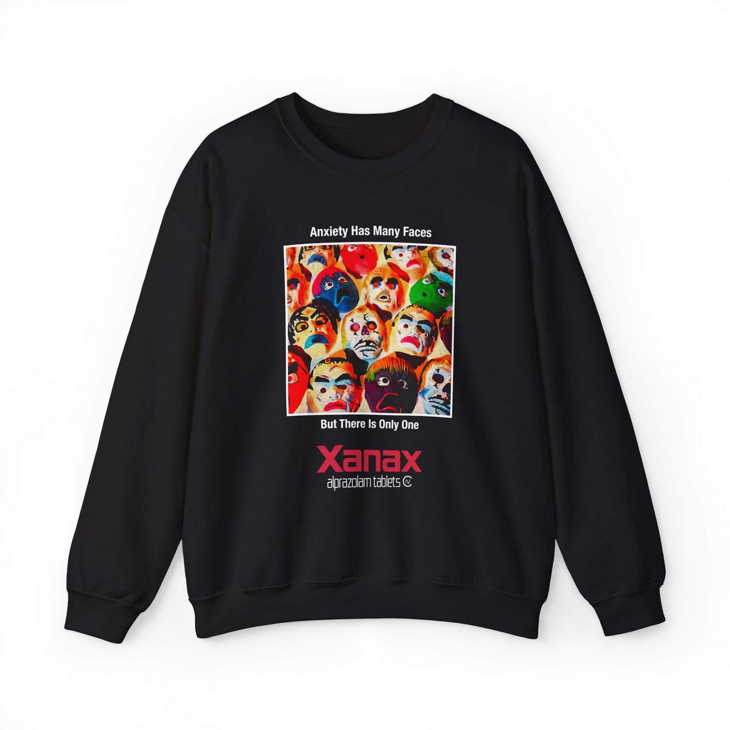 Anxiety Has Many Faces Retro Xanax Sweatshirt