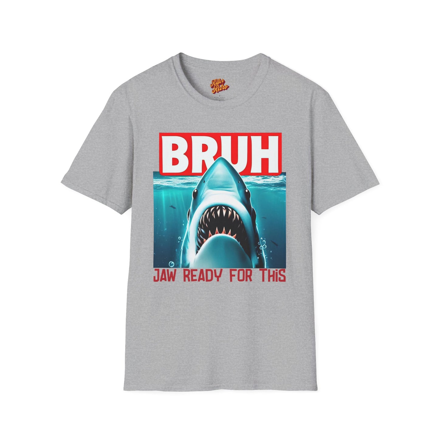Funny Jaw-Ready Shark T-Shirt. Casual Humor Shirt