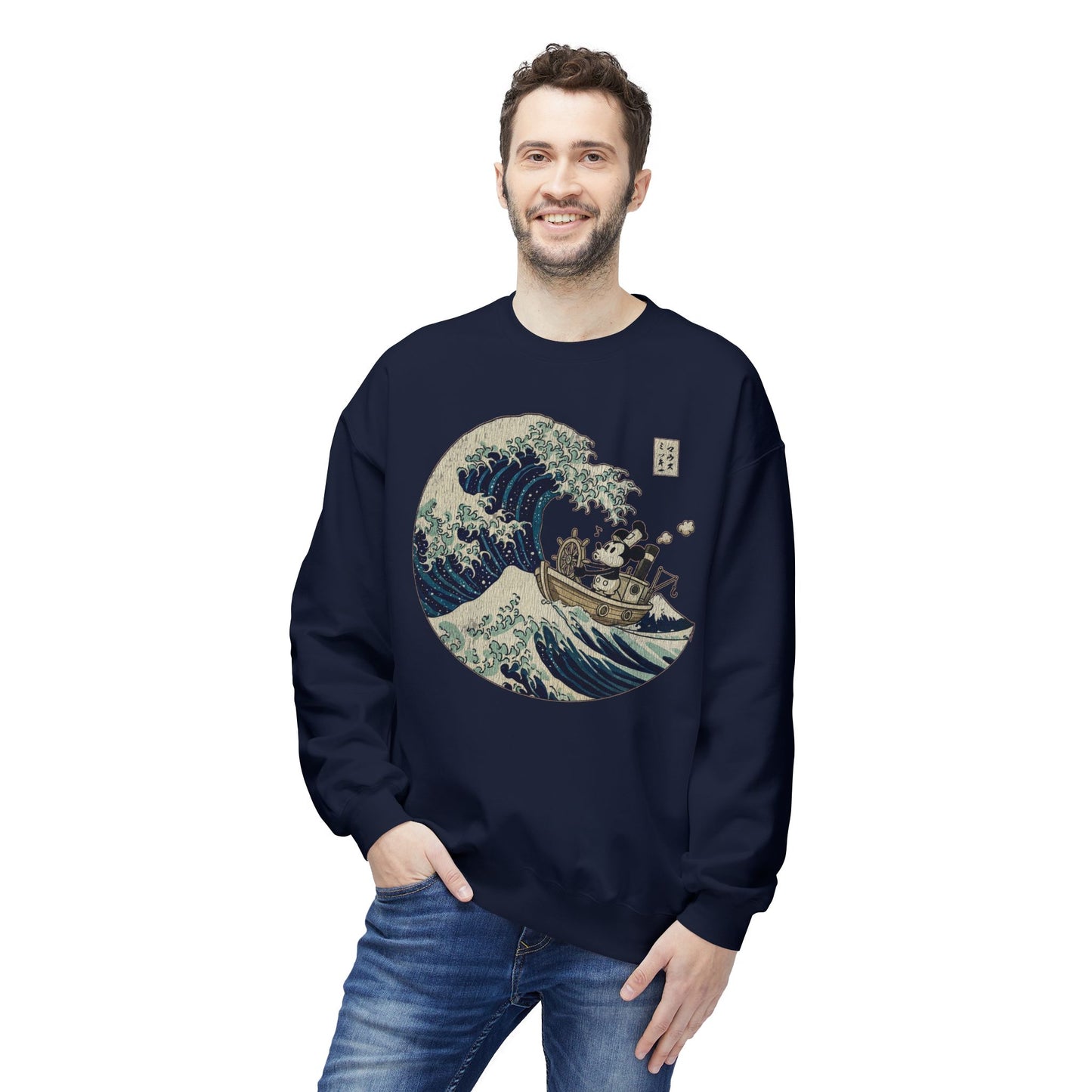 Mickey Mouse in Japan Great Wave Of Kanagawa Vintage Sweatshirt