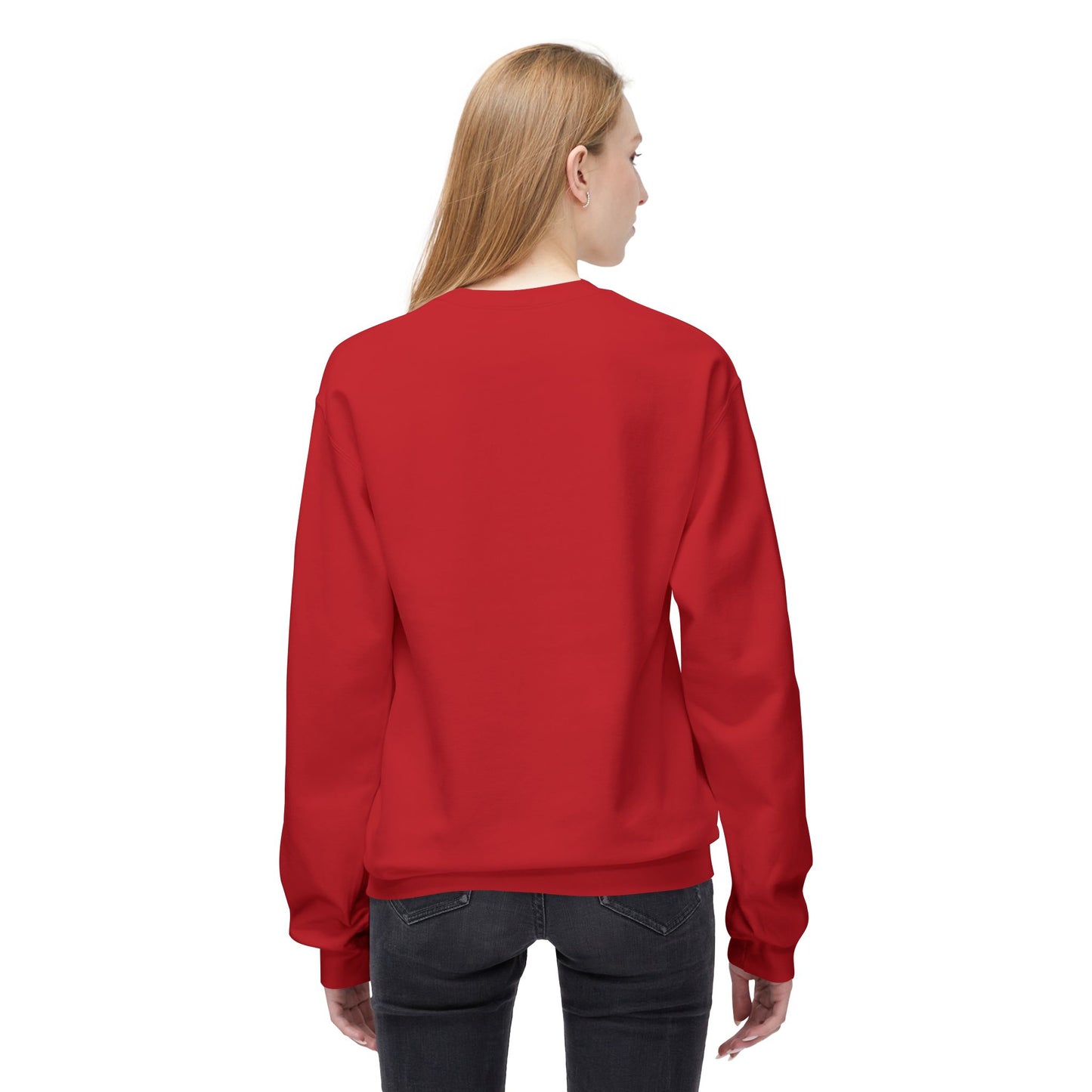 Retro Red Cat with Sardines Crewneck