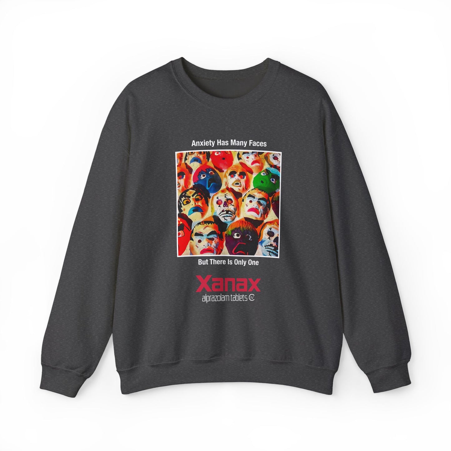 Anxiety Has Many Faces Retro Xanax Sweatshirt
