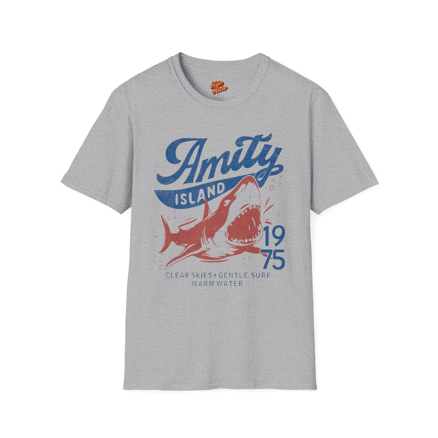 Jaws Inspired Amity Island Shark Surf T-Shirt