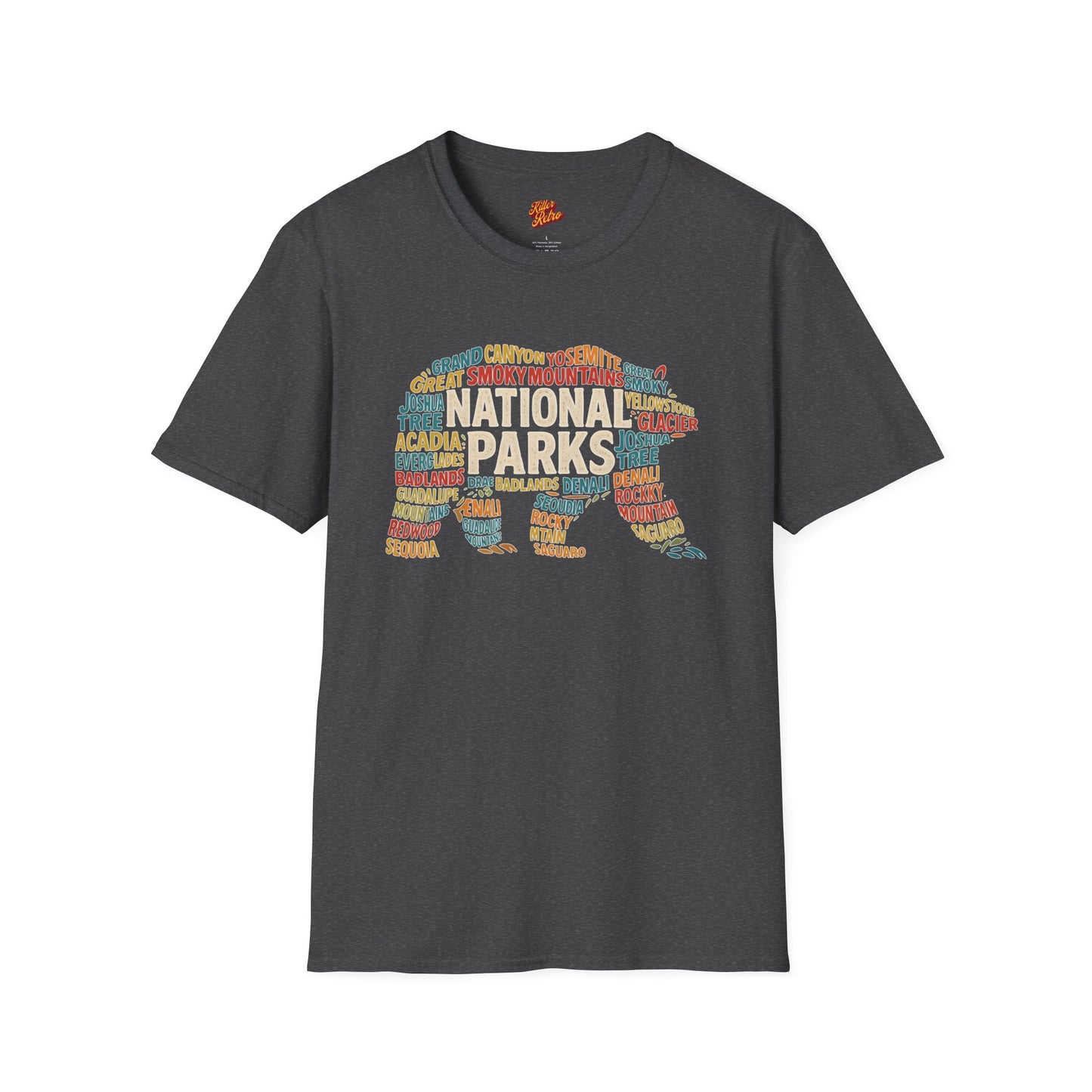 Retro National Parks Bear Graphic T-Shirt - Nature Lover Apparel