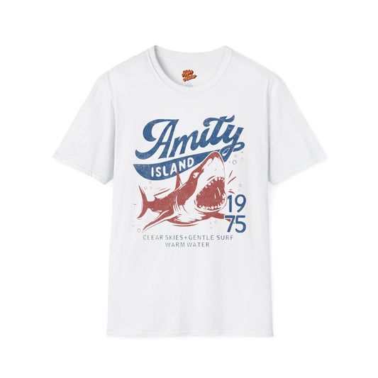 Jaws Inspired Amity Island Shark Surf T-Shirt