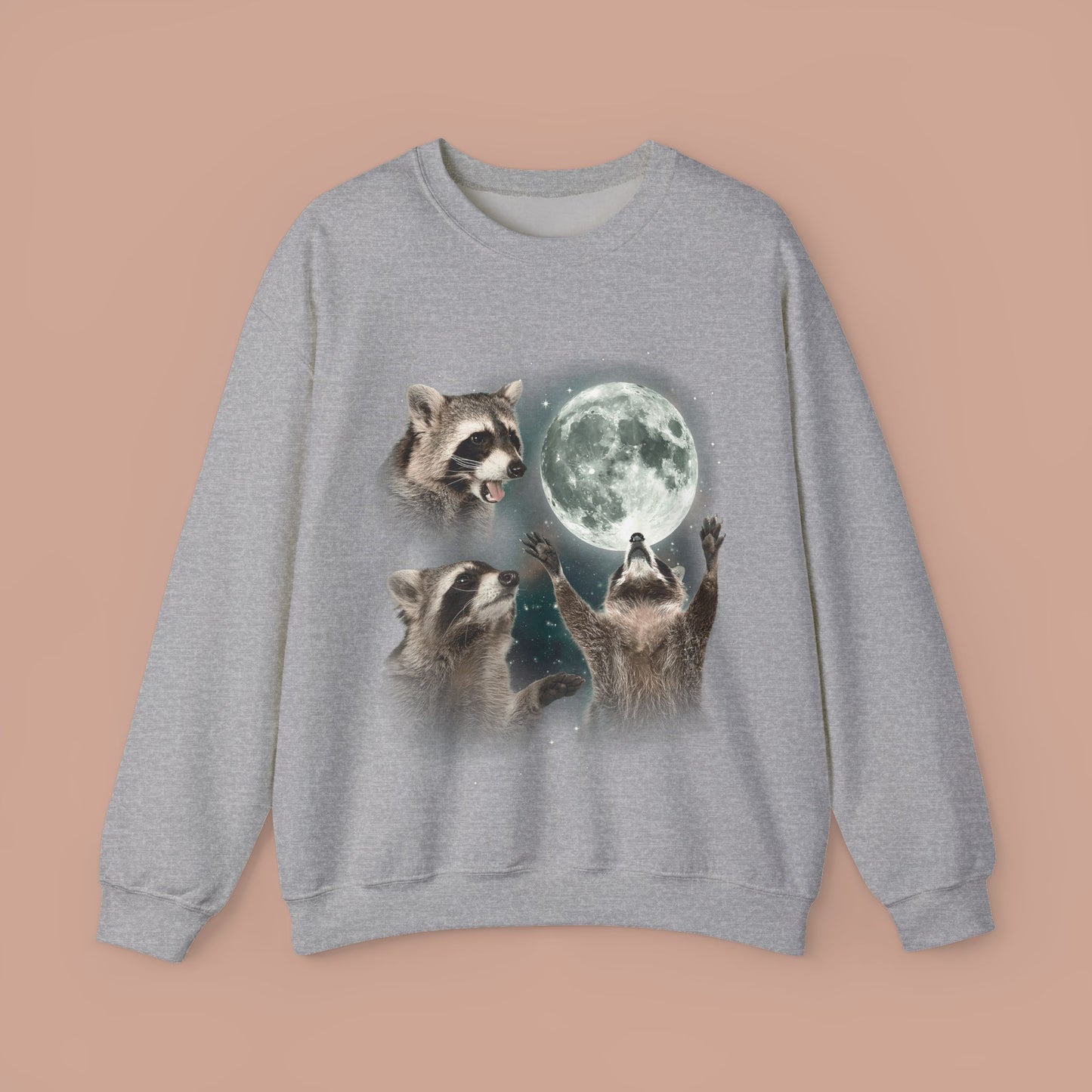 Vintage Three Raccoons Moon Retro Sweatshirt