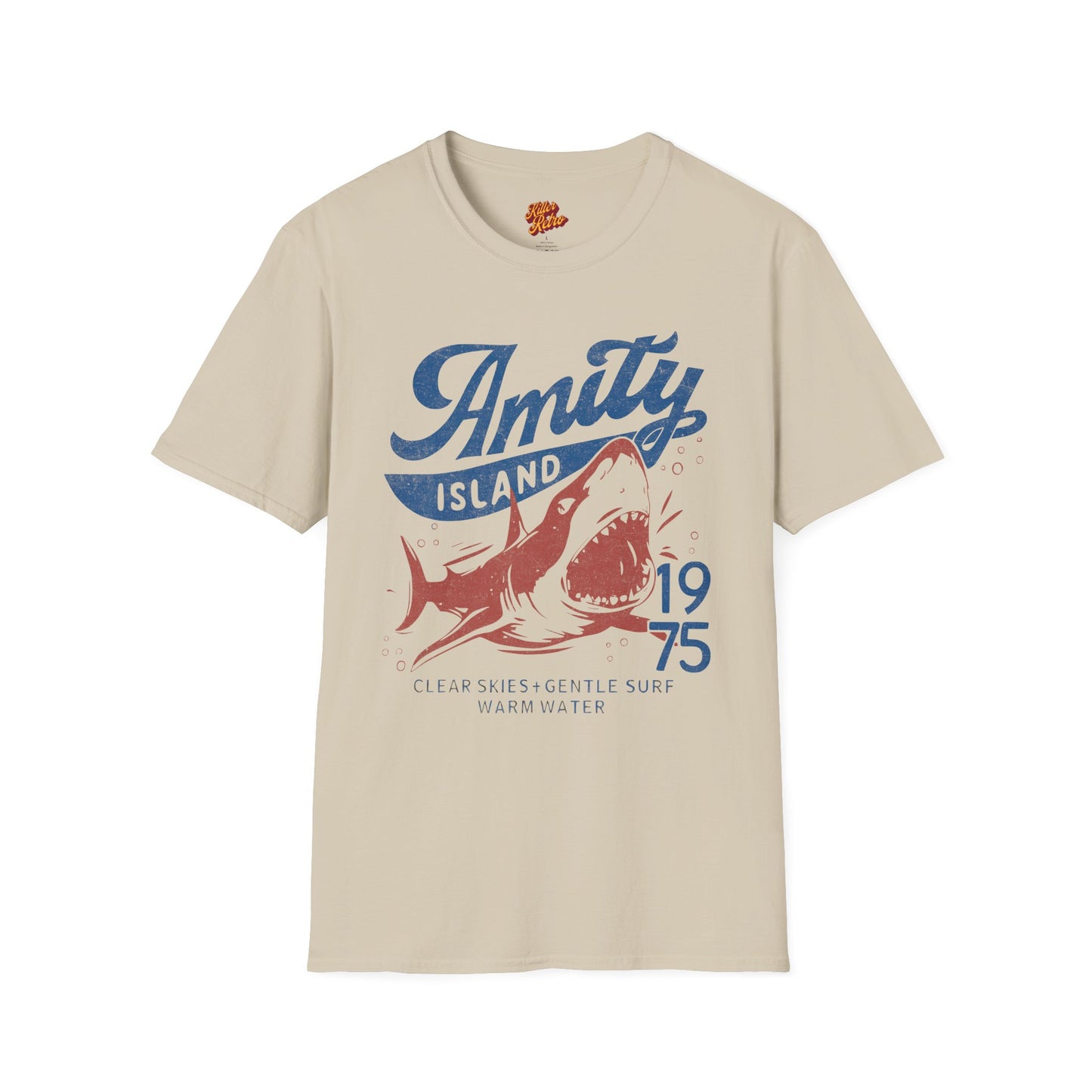Jaws Inspired Amity Island Shark Surf T-Shirt