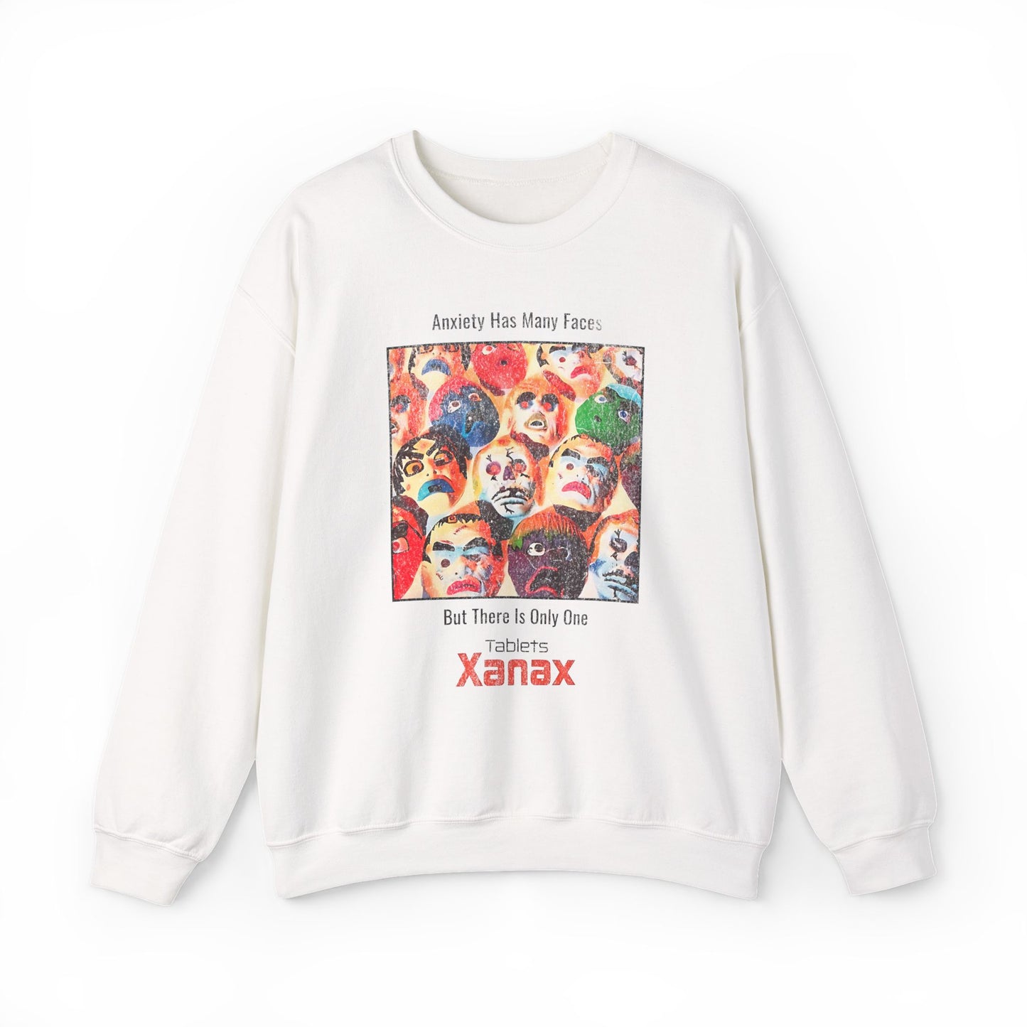Anxiety Has Many Faces Retro Xanax Sweatshirt