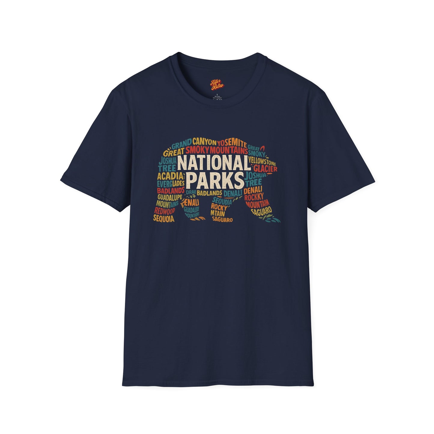 Retro National Parks Bear Graphic T-Shirt - Nature Lover Apparel