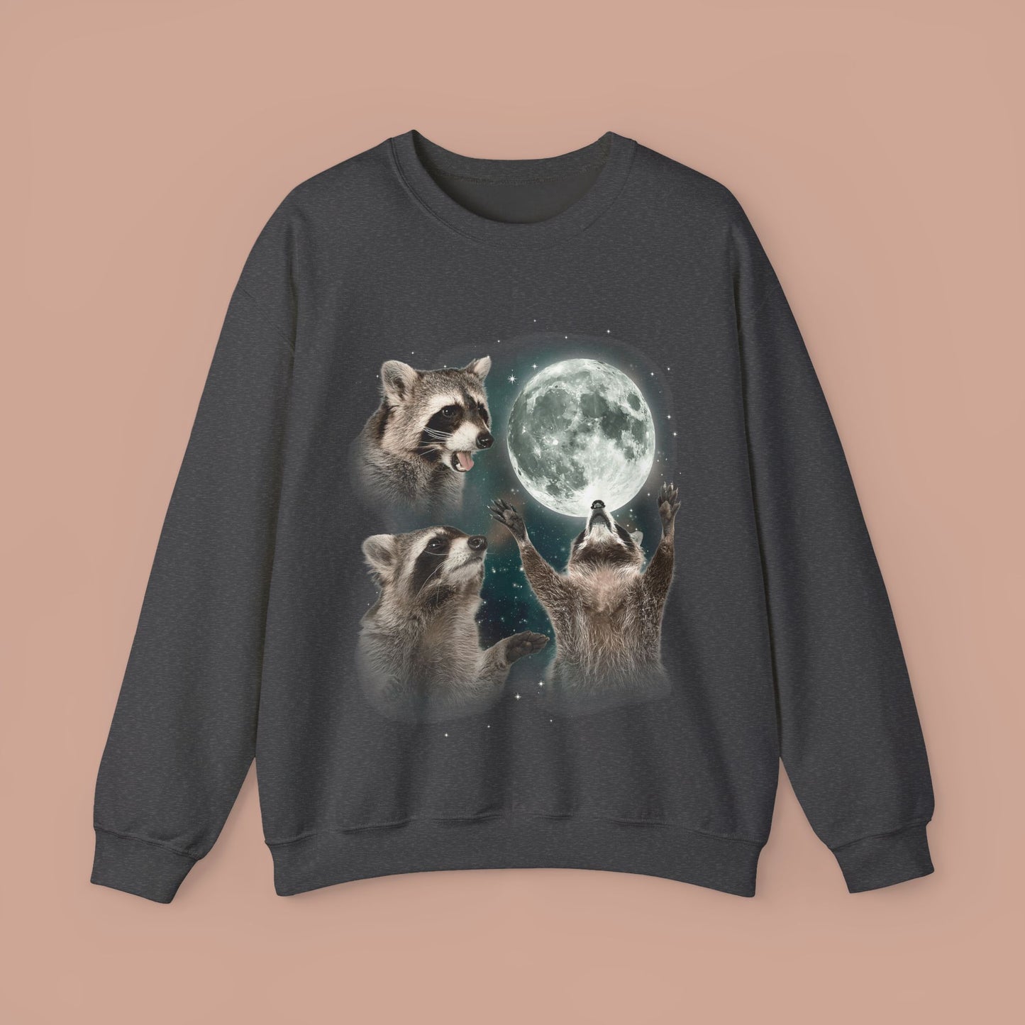 Vintage Three Raccoons Moon Retro Sweatshirt