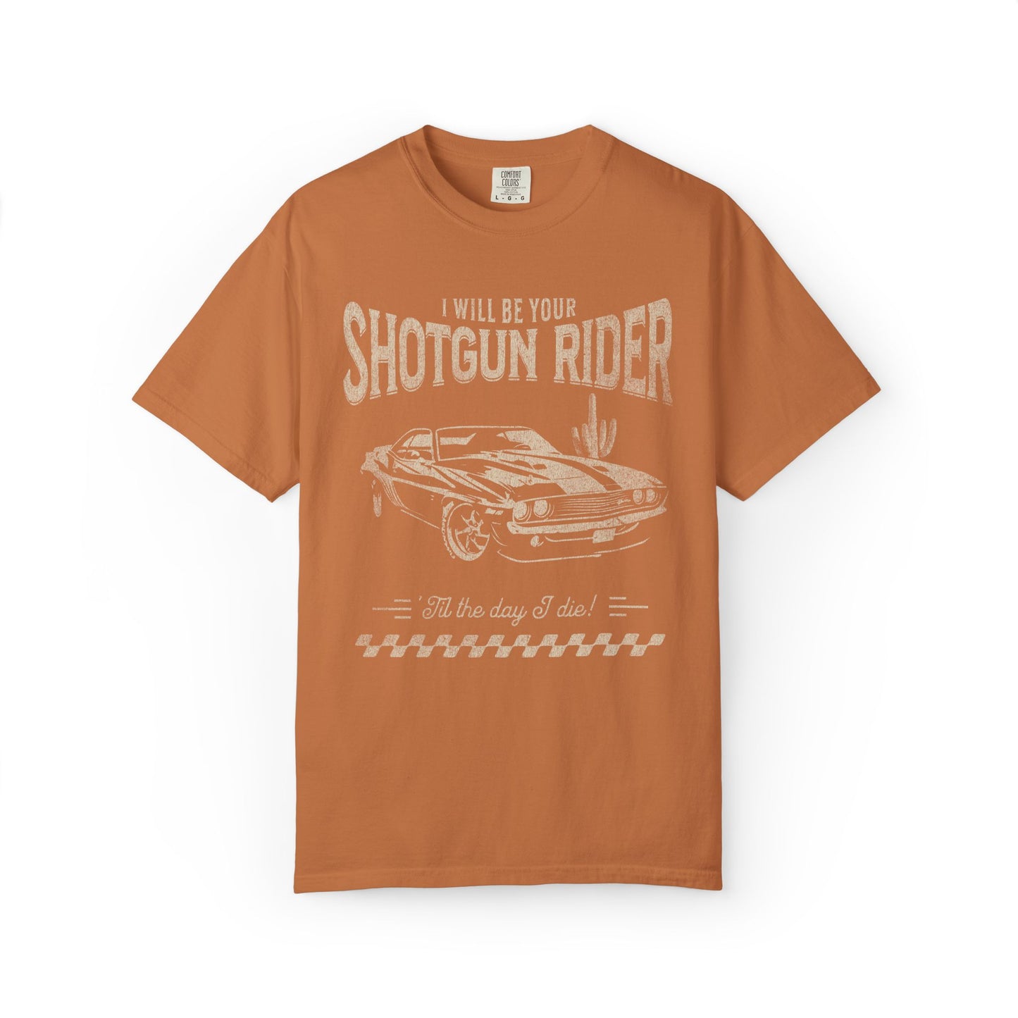 Shotgun Rider Retro Unisex Graphic Tee, Road Trip Shirt