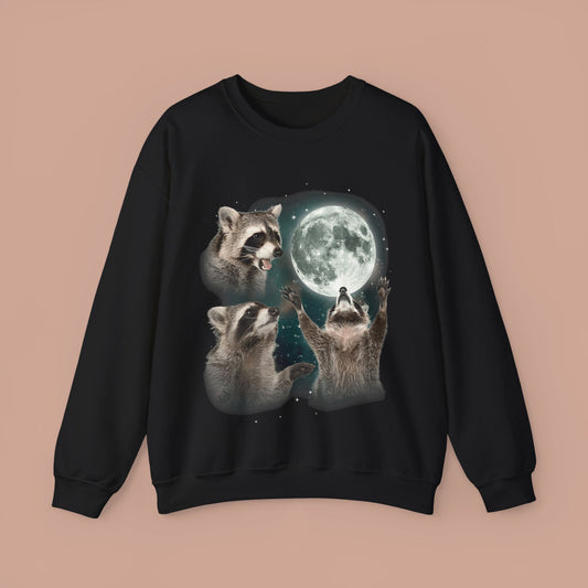 Vintage Three Raccoons Moon Retro Sweatshirt