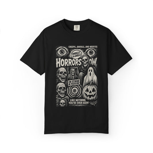 Horror Show Vintage Graphic Tee, Unisex Halloween Shirt