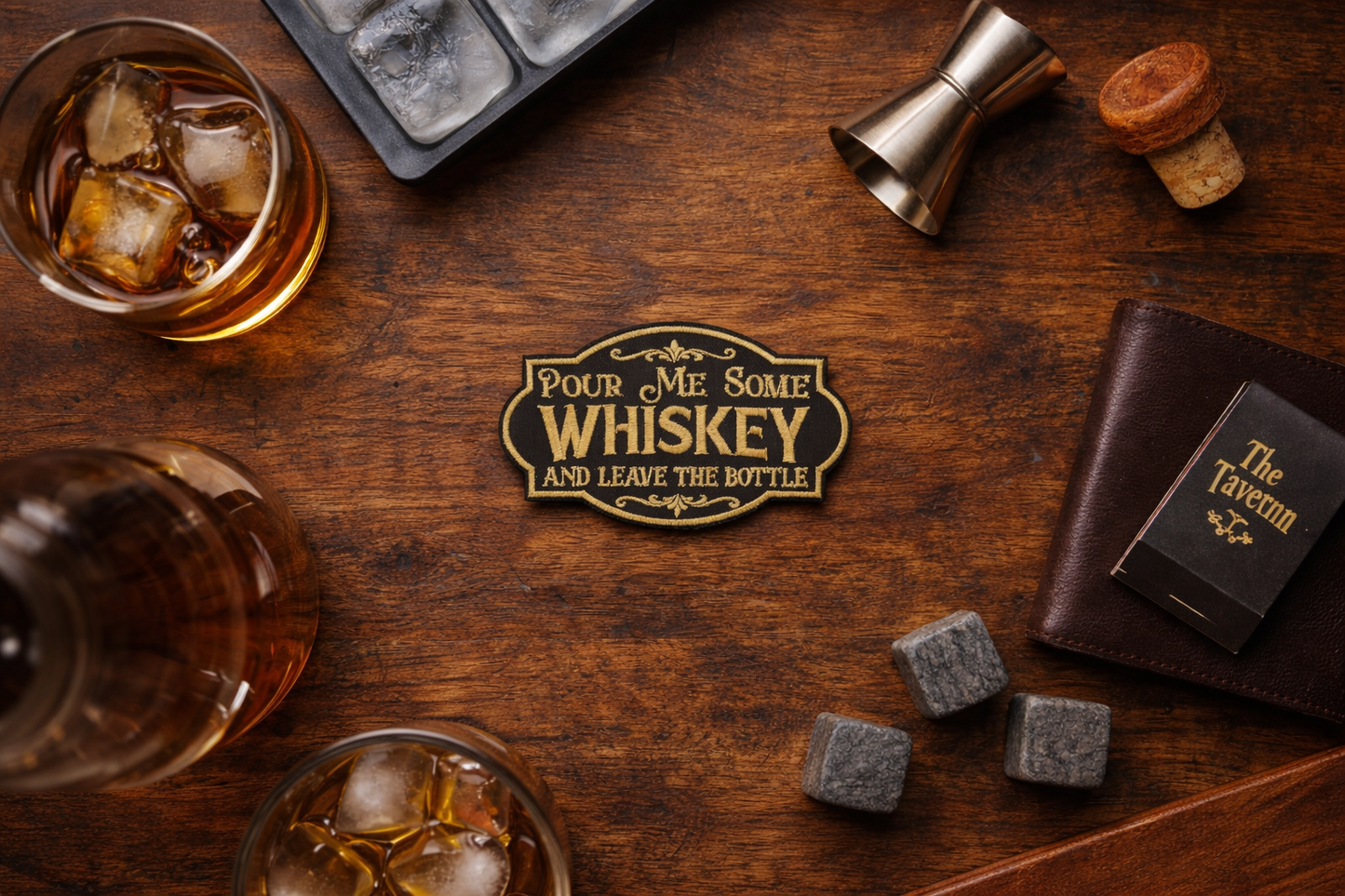 Wholesale Applique - Pour Me Some Whiskey and Leave the Bottle Iron on Patch