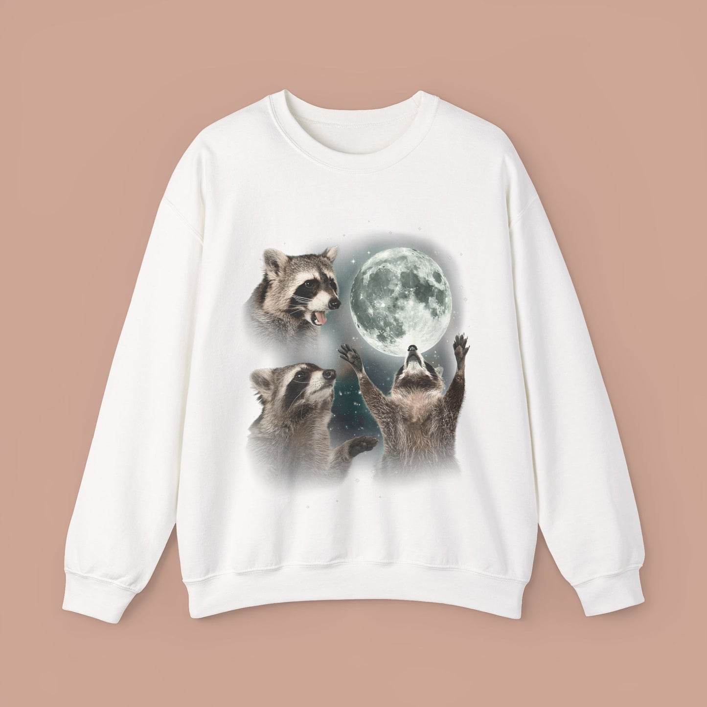 Vintage Three Raccoons Moon Retro Sweatshirt