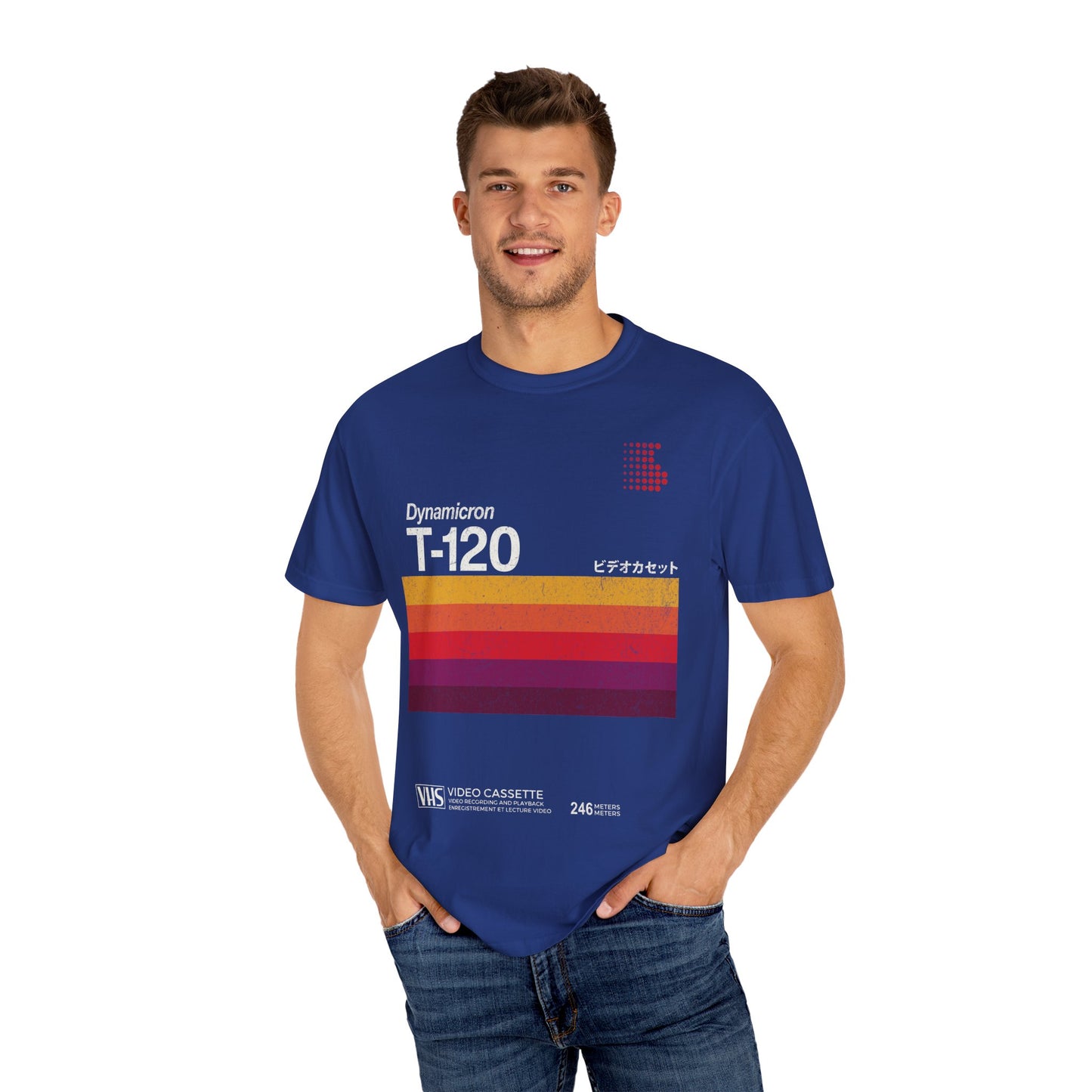 VHS T-120 Vintage Video Tape Retro Graphic Tee.