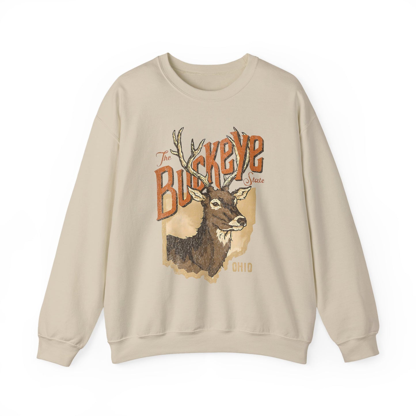 Buckeye State Ohio Crewneck Sweatshirt | Vintage Style Apparel