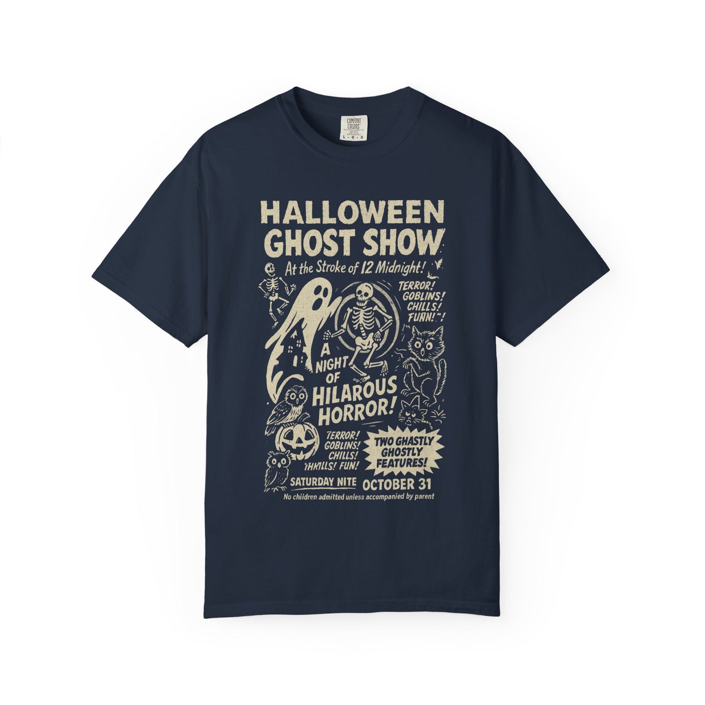 Halloween Ghost Show Unisex Vintage T-Shirt