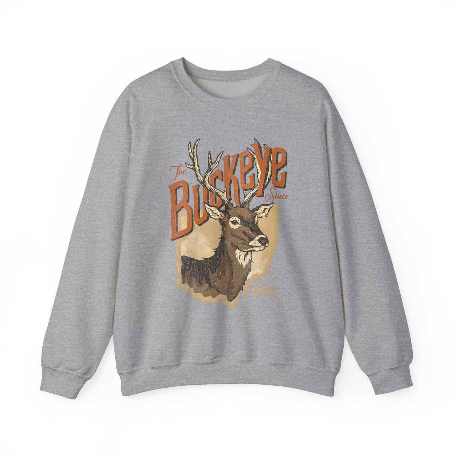 Buckeye State Ohio Crewneck Sweatshirt | Vintage Style Apparel