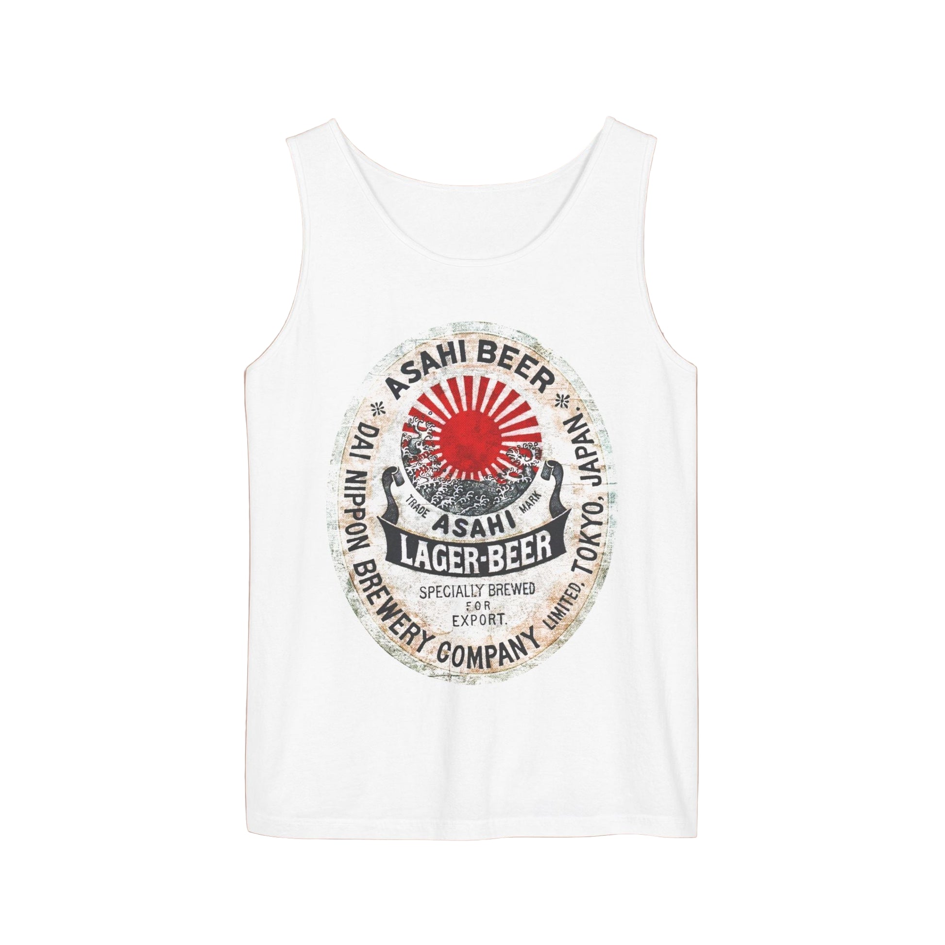 Asahi Vintage Japanese Beer Graphic Tank Top, Unisex Summer Shirt, Festival Wear, Gifts for Beer Lovers, Casual Outdoor Tank, Comfort Colors - KILLER RETRO