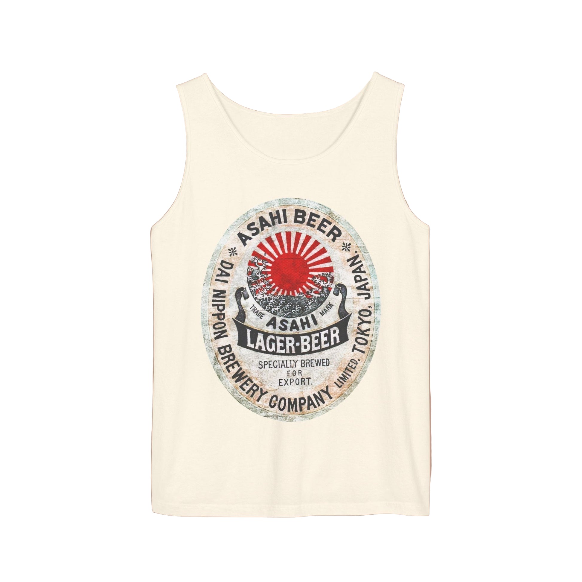 Asahi Vintage Japanese Beer Graphic Tank Top, Unisex Summer Shirt, Festival Wear, Gifts for Beer Lovers, Casual Outdoor Tank, Comfort Colors - KILLER RETRO