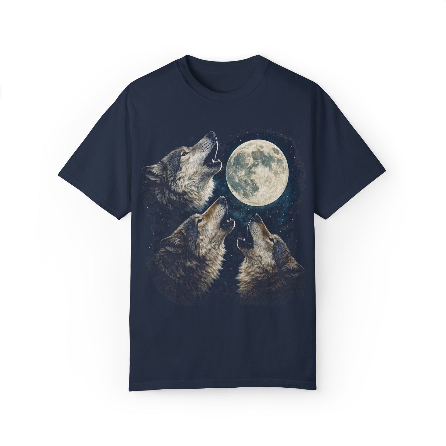 Vintage 90's Howling Wolves Graphic T-Shirt - KILLER RETRO