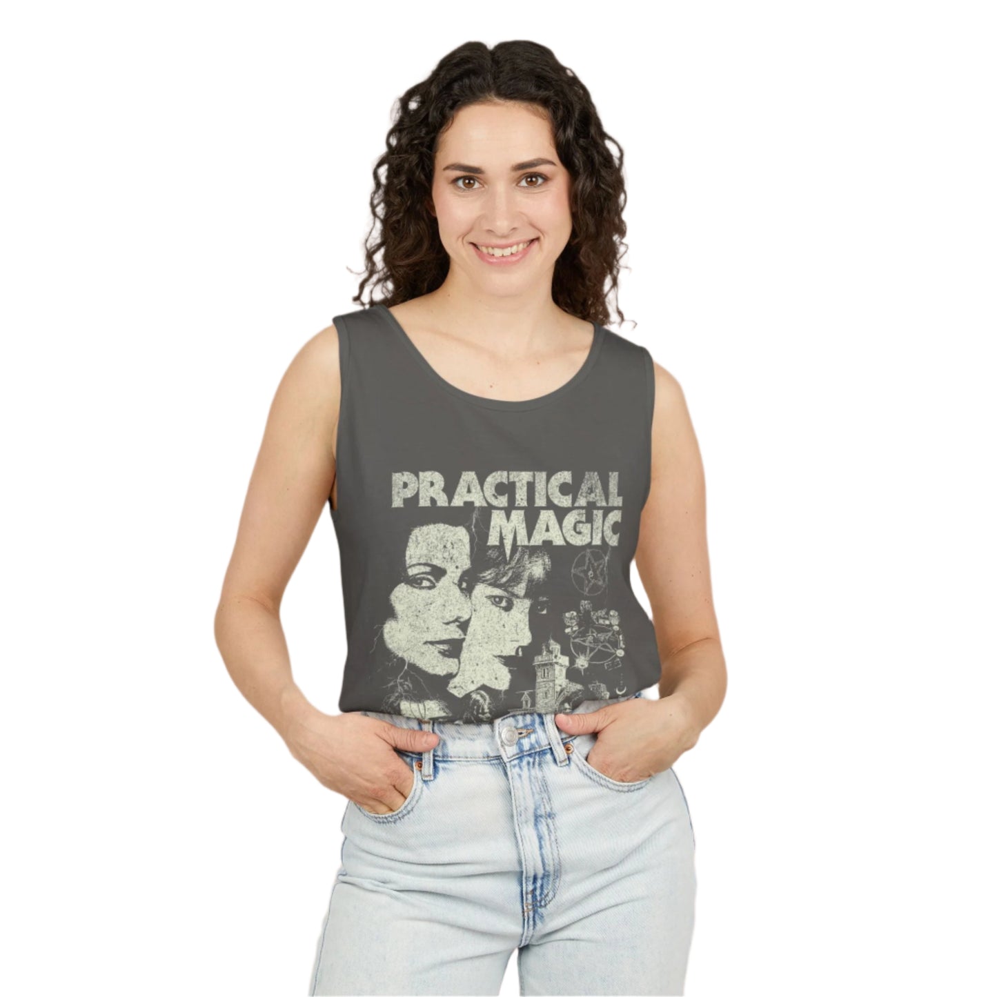 Vintage Practical Magic Dyed Tank Top - Witchy Apparel, Summer Casual, Movie Lover Gift, Great for Festivals, Comfort Colors - KILLER RETRO