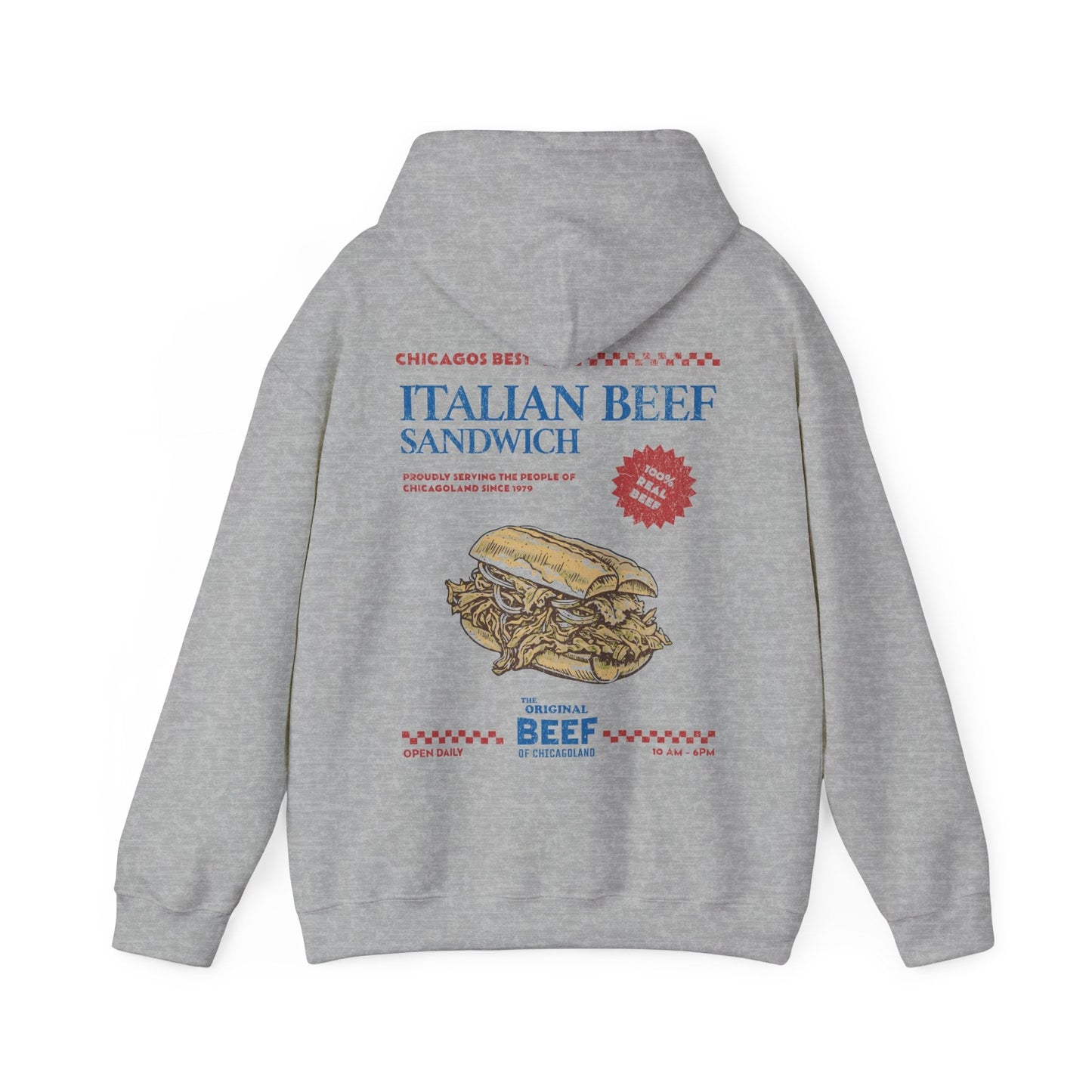 Vintage The Original Beef Hoodie. Italian Beef Sandwich Retro Hoodie - KILLER RETRO