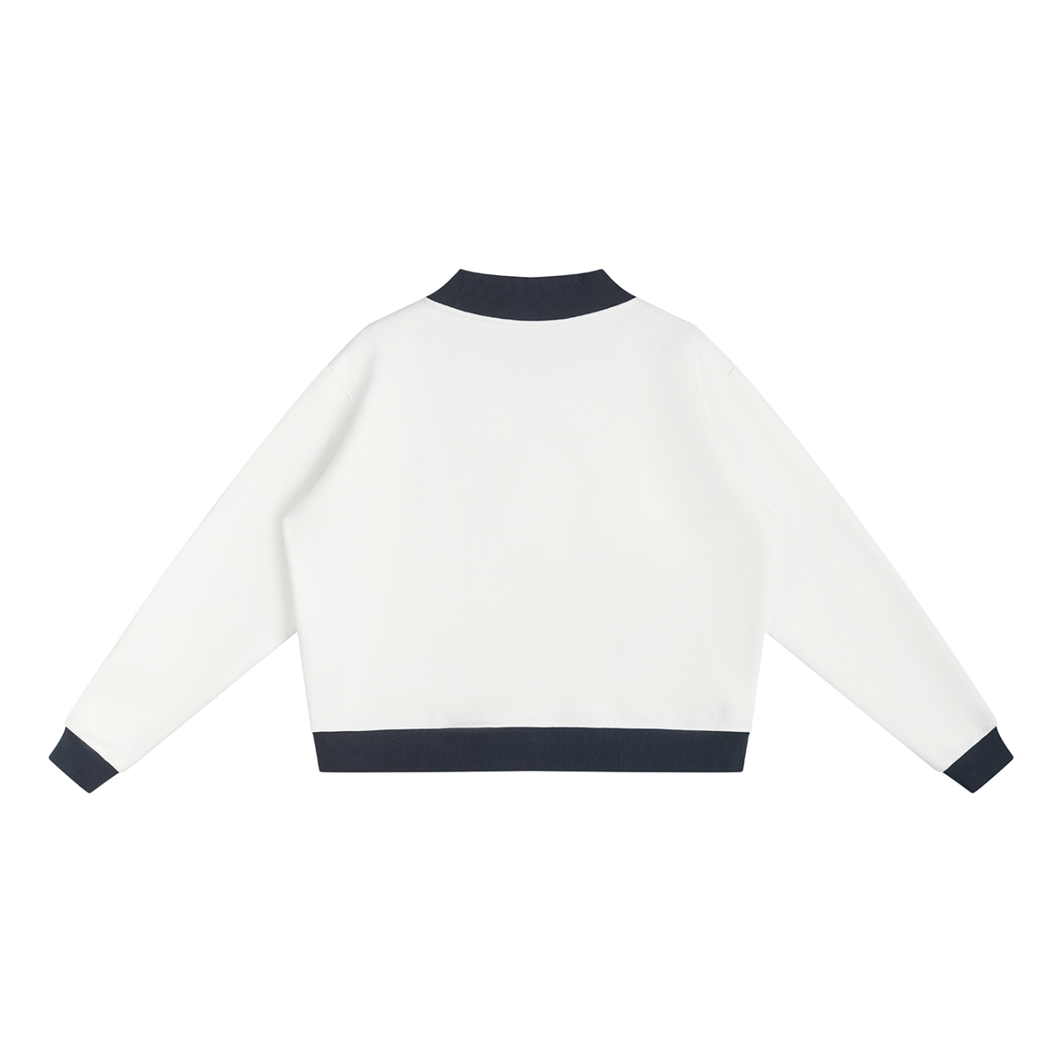 Women’s Two Tone Mock Neck Crewneck Sweatshirt