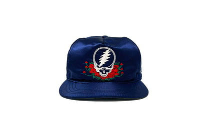 Ampal x Grateful Dead STEAL YOUR ROSES Navy Satin - Snapback