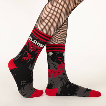 FootClothes LLC - Dracula's Bloodlust Crew Socks