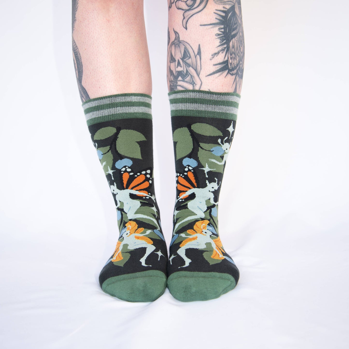 FootClothes LLC - Fanciful Fairies Crew Socks