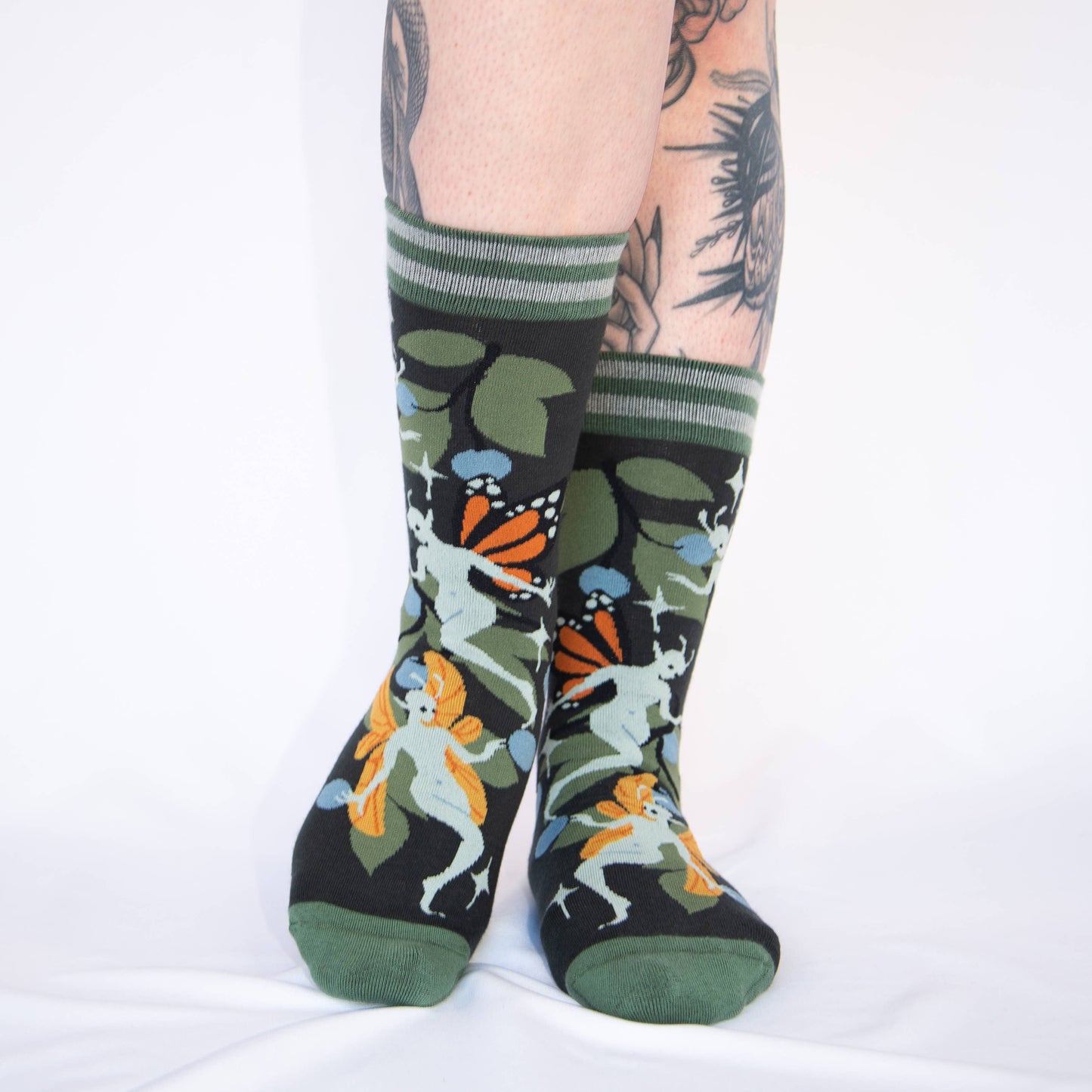 FootClothes LLC - Fanciful Fairies Crew Socks