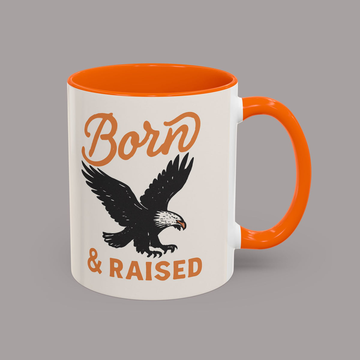 Born & Raised Eagle Coffee Mug — Patriotic Accent 11/15oz Ceramic Mug
