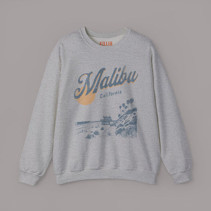 Malibu California Vintage Beach Sunset Graphic Sweatshirt