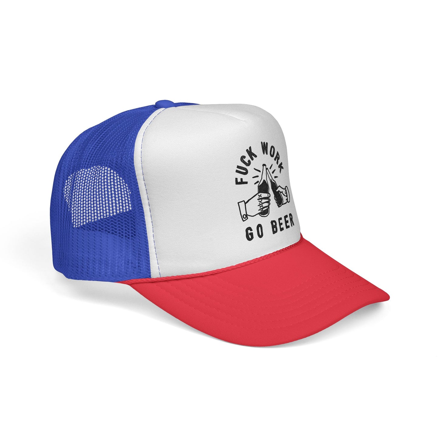 Fuck Work Go Beer Trucker Cap