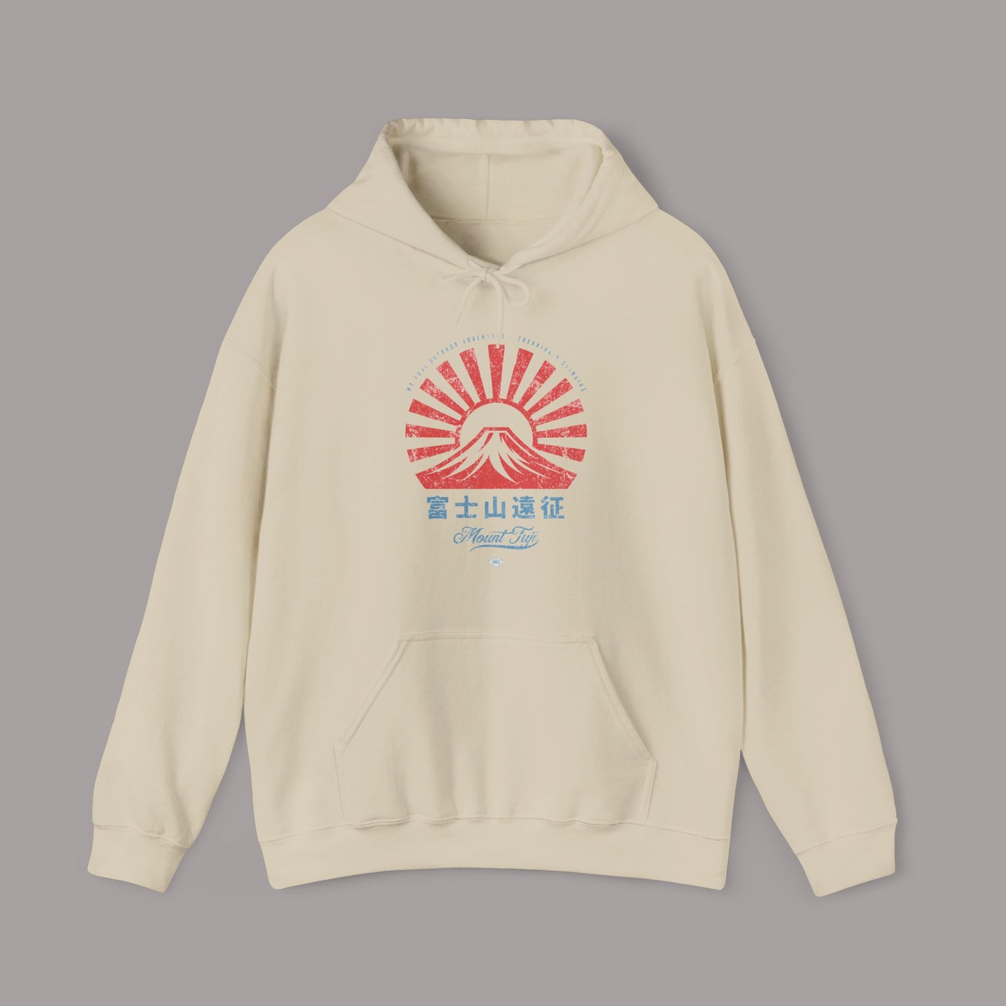 Mt. Fuji Hiking Japanese Vintage Style Hoodie