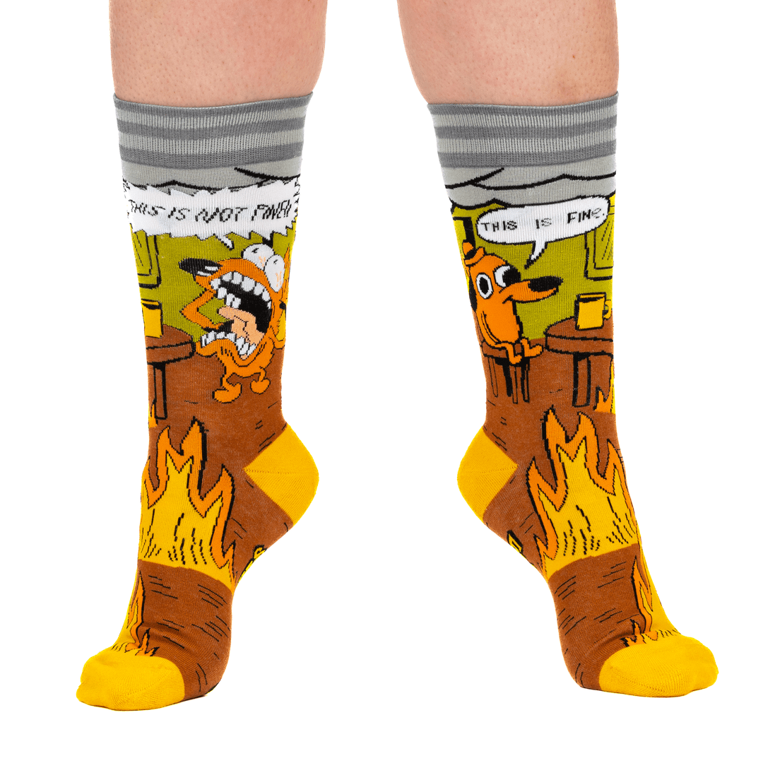 FootClothes LLC - This is Fine. Also, Not Fine. Crew Socks