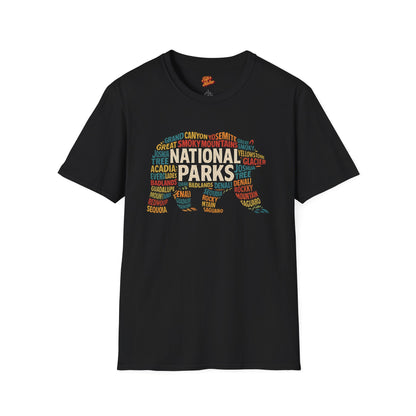 Retro National Parks Bear Graphic T-Shirt - Nature Lover Apparel