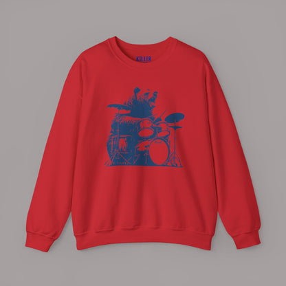 Drumming Bear Vintage Graphic Sweatshirt