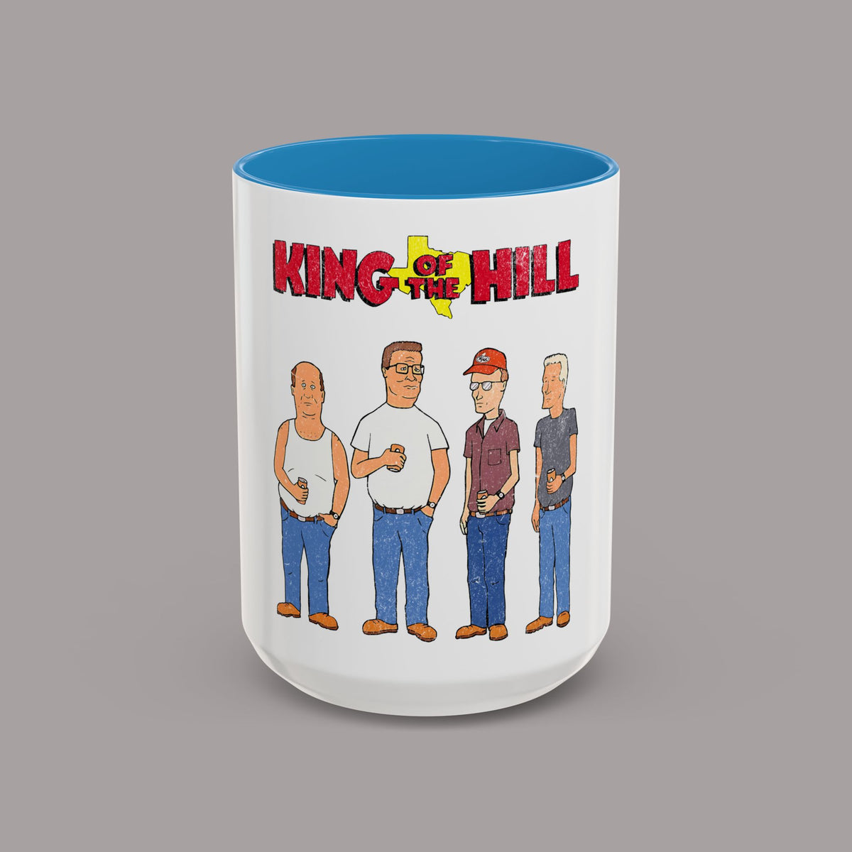 King of the Hill Characters Accent Coffee Mug – 15oz Cartoon TV Show Gift