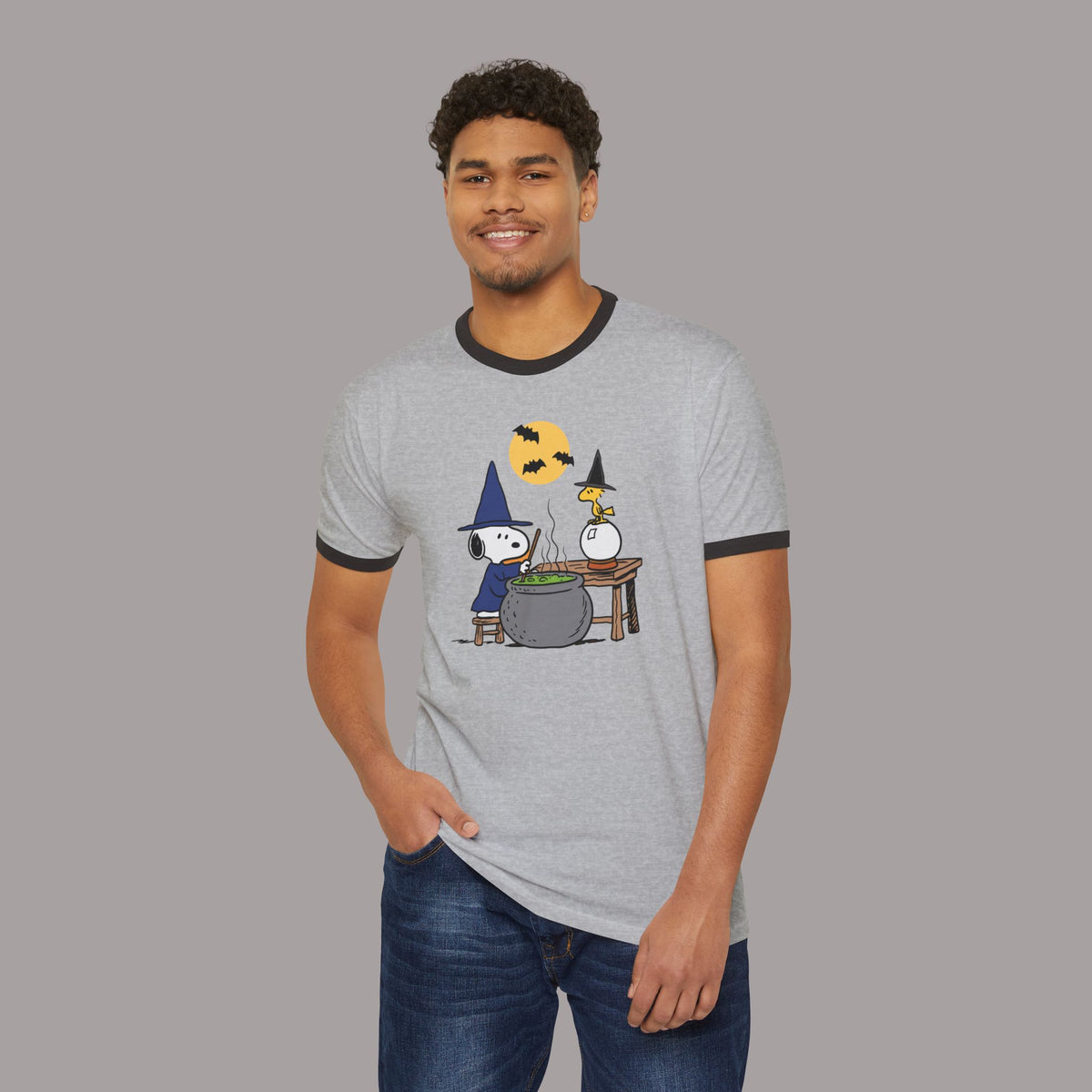 Retro Snoopy Cute Halloween Witch Tee