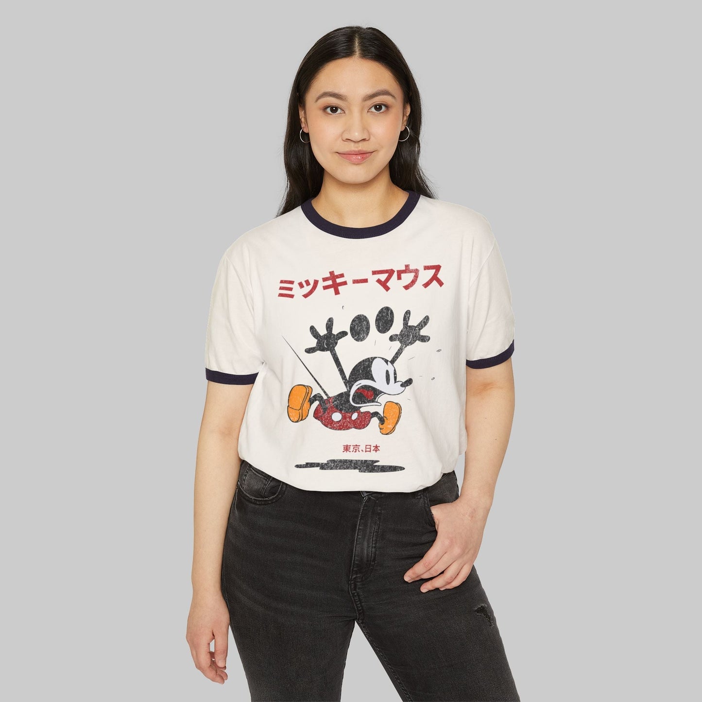 Vintage Style Japanese Mickey Ringer Tee