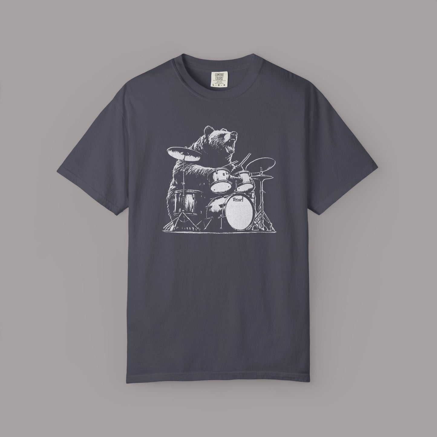 Drumming Bear Graphic T-Shirt