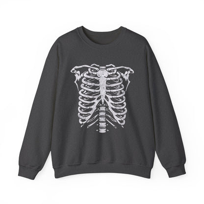 Skeleton Ribcage Retro Crewneck Sweatshirt