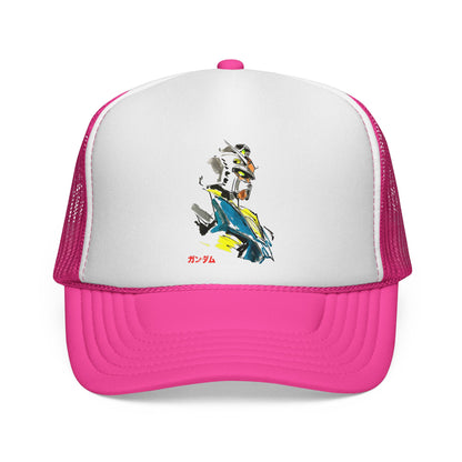 Anime Sketch Trucker Cap - Gundam Design